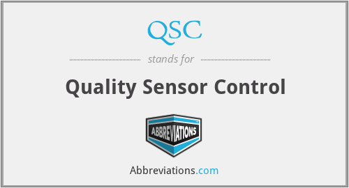 QSC - Quality Sensor Control