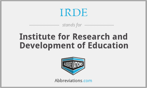 IRDE - Institute for Research and Development of Education