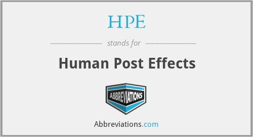 HPE - Human Post Effects