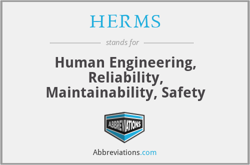 HERMS - Human Engineering, Reliability, Maintainability, Safety
