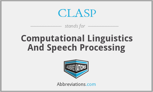 CLASP - Computational Linguistics And Speech Processing