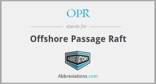 OPR - Offshore Passage Raft