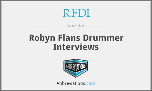 RFDI - Robyn Flans Drummer Interviews