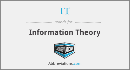 IT - Information Theory