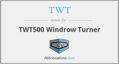 TWT - TWT500 Windrow Turner