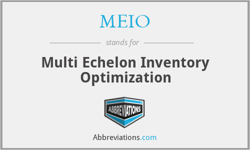 MEIO - Multi Echelon Inventory Optimization