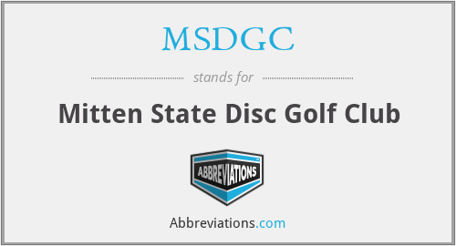 MSDGC - Mitten State Disc Golf Club