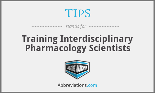 TIPS - Training Interdisciplinary Pharmacology Scientists