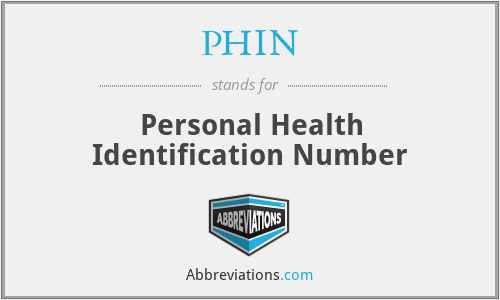 PHIN - Personal Health Identification Number