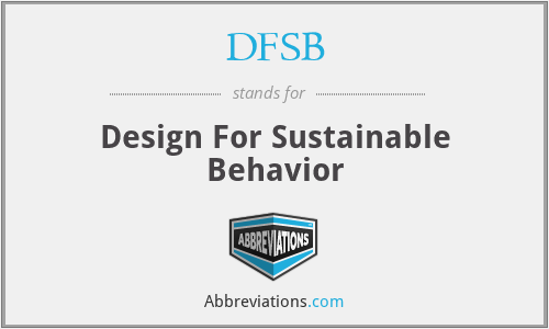 DFSB - Design For Sustainable Behavior