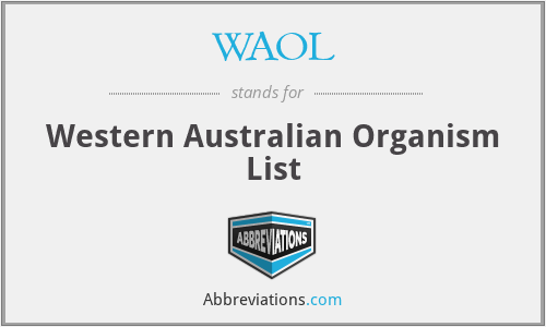 WAOL - Western Australian Organism List