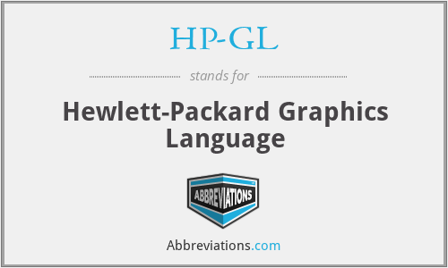 HP-GL - Hewlett-Packard Graphics Language