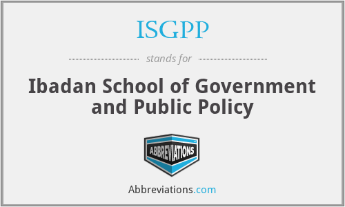 ISGPP - Ibadan School of Government and Public Policy