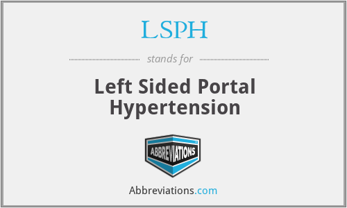 LSPH - Left Sided Portal Hypertension