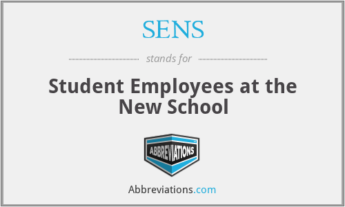 SENS - Student Employees at the New School