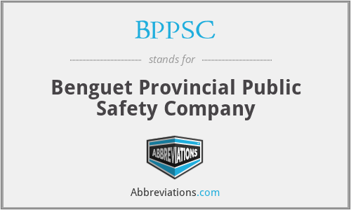 BPPSC - Benguet Provincial Public Safety Company
