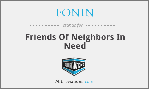 FONIN - Friends Of Neighbors In Need