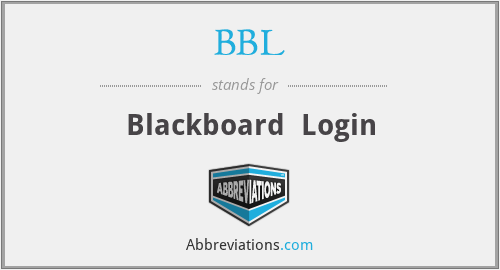 BBL - Blackboard  Login