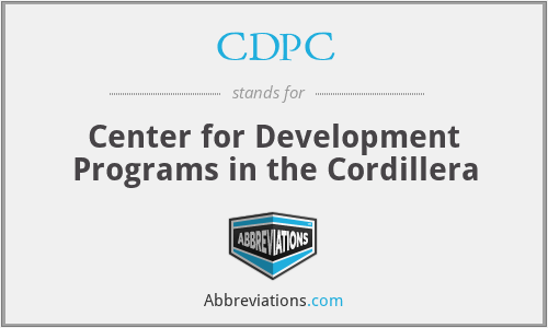 CDPC - Center for Development Programs in the Cordillera