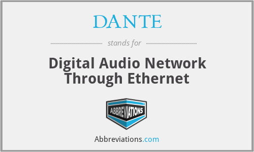 DANTE - Digital Audio Network Through Ethernet