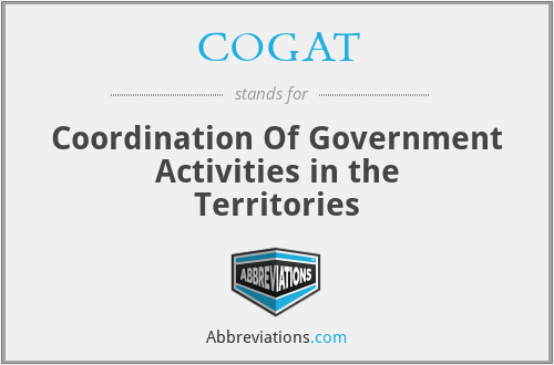 COGAT - Coordination Of Government Activities in the Territories