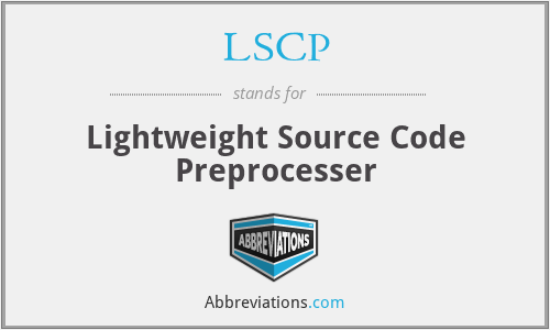 LSCP - Lightweight Source Code Preprocesser