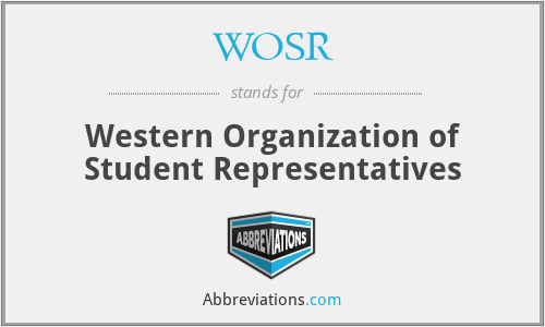 WOSR - Western Organization of Student Representatives
