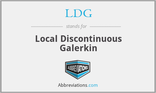LDG - Local Discontinuous Galerkin