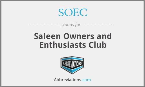 SOEC - Saleen Owners and Enthusiasts Club