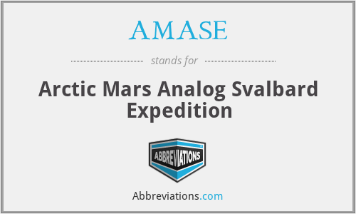 AMASE - Arctic Mars Analog Svalbard Expedition