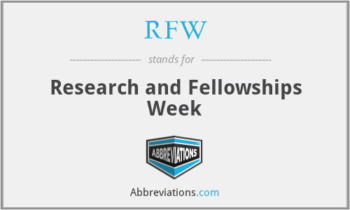 RFW - Research and Fellowships Week
