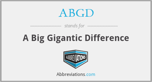 ABGD - A Big Gigantic Difference