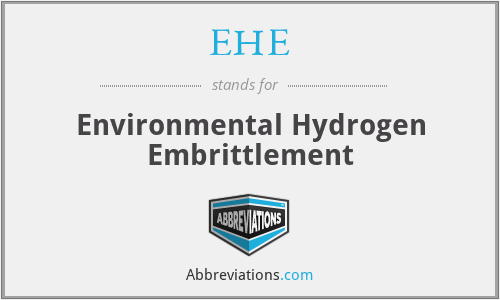 EHE - Environmental Hydrogen Embrittlement
