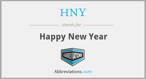 HNY - Happy New Year