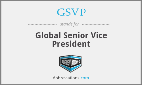 GSVP - Global Senior Vice President