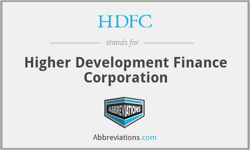 HDFC - Higher Development Finance Corporation