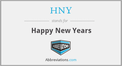 HNY - Happy New Years