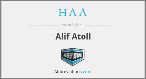 HAA - Alif Atoll