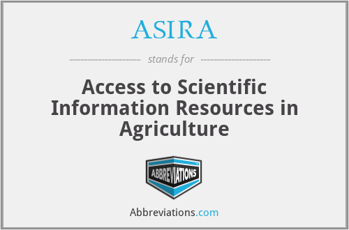 ASIRA - Access to Scientific Information Resources in Agriculture