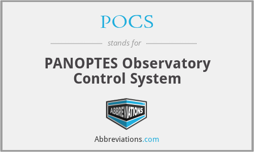 POCS - PANOPTES Observatory Control System