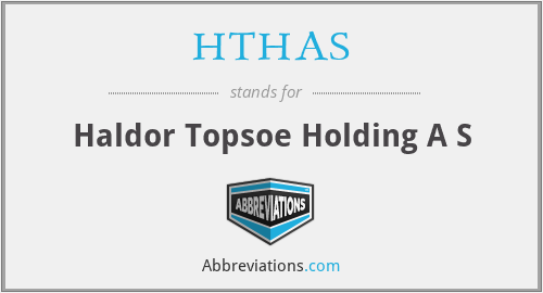 HTHAS - Haldor Topsoe Holding A S
