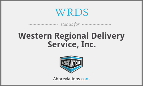 WRDS - Western Regional Delivery Service, Inc.