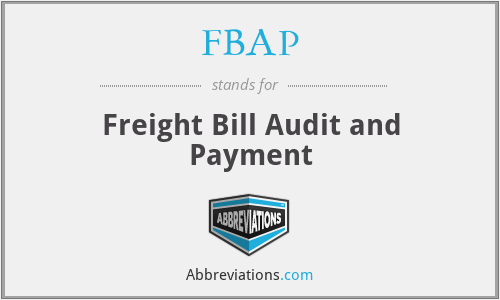 FBAP - Freight Bill Audit and Payment