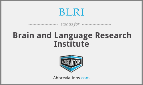 BLRI - Brain and Language Research Institute