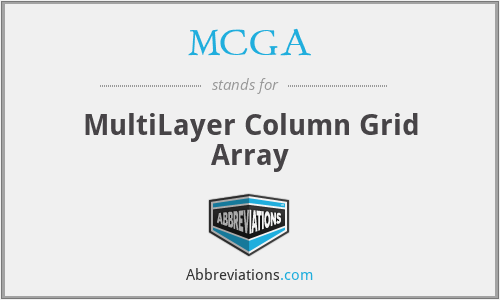 MCGA - MultiLayer Column Grid Array