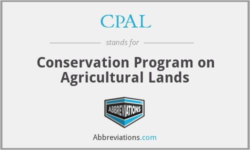 CPAL - Conservation Program on Agricultural Lands