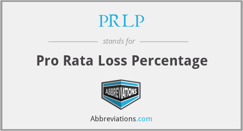 PRLP - Pro Rata Loss Percentage