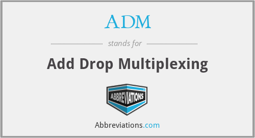 ADM - Add Drop Multiplexing