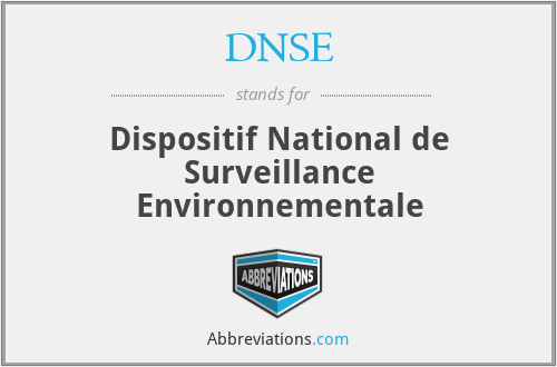 DNSE - Dispositif National de Surveillance Environnementale