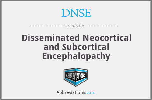 DNSE - Disseminated Neocortical and Subcortical Encephalopathy